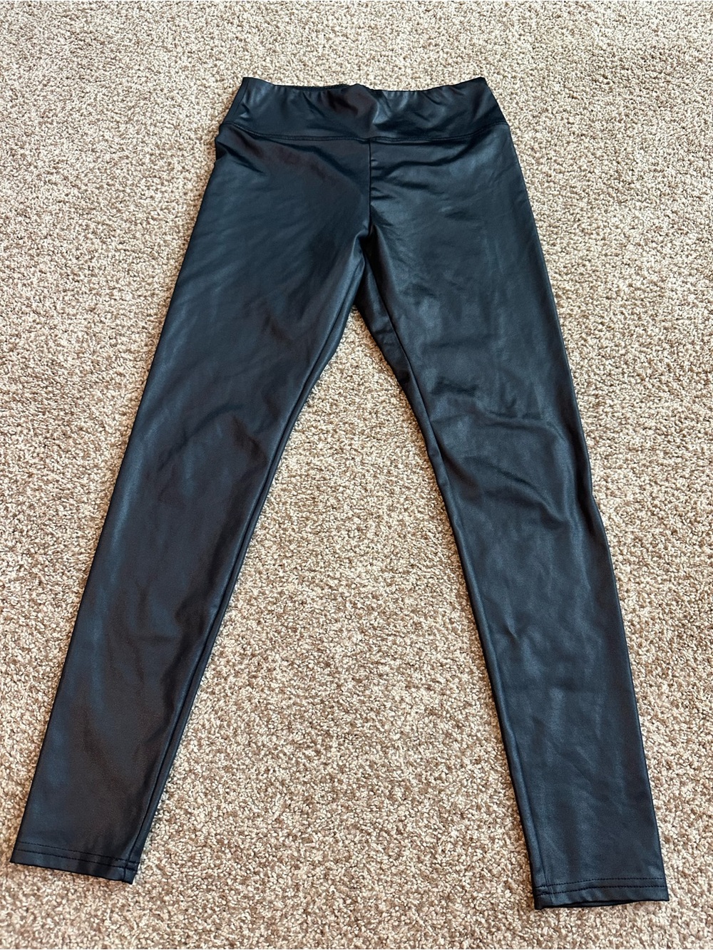 wild fable Black Faux Leather-Look Leggings